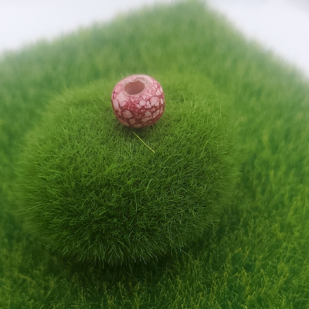 Red Spackle Coral Spacer Bead P309